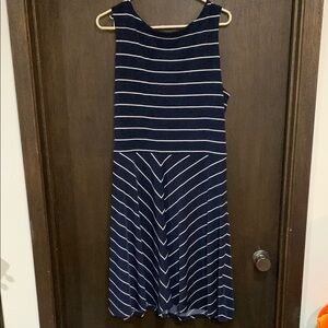 *4/20* Charter Club Navy Striped Sleeveless dress size CL